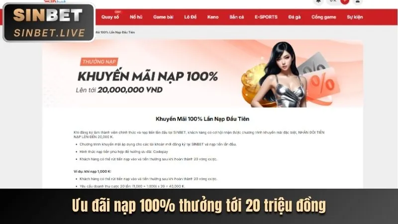 Ưu đãi nạp tiền lần đầu tại 118bet